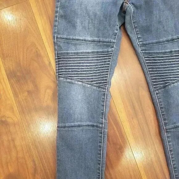 Enjean Women's Ankle Skinny Soft Mid Rise Blue Jeans - Picture 4 of 13